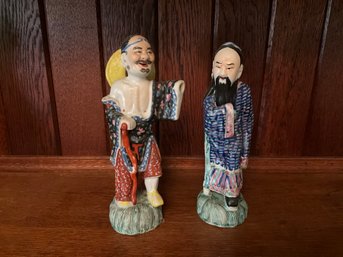 (2) Vintage Ceramic Chinese Figures