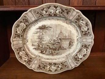 Hicks & Meigh, Staffordshire 1800s Stoneware Meat Plate