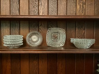 Grouping Of Cut Glass Serving Bowls