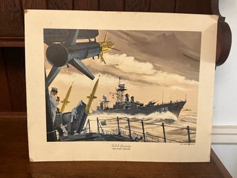 USS Bainbridge First Atomic Destroyer Print