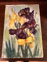 Marie Spaulding Floral Still Life Watercolor On Paper