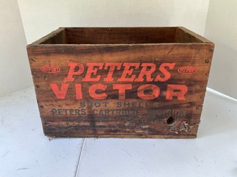 Vintage Peters Victor Shot Shell Wood Crate