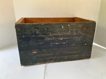 Vintage Blue Small Arms Wood Crate