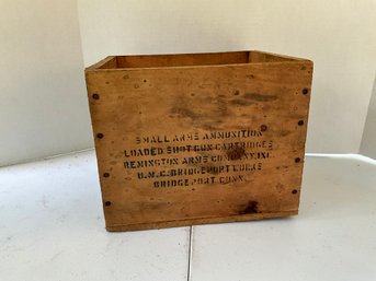 Vintage Small Arms Ammunition Loaded Shot Gun Cartridges Wooden Crate