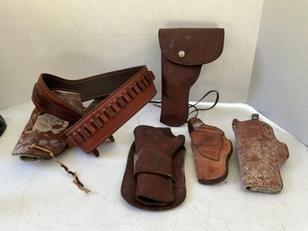 Grouping Of Leather Gun Holsters