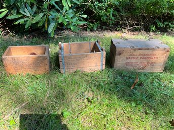 (3) Small Arms Wood Crates