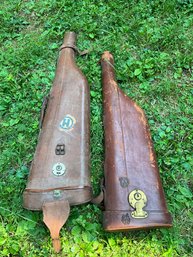 (2) Vintage Leather Rifle Cases