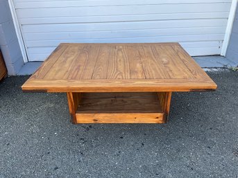 Pine Plank Top Coffee Table