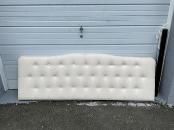 Cream Upholstered Tufted Headboard