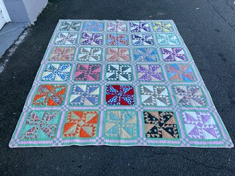 87 X 72 Antique Whirligig Quilt