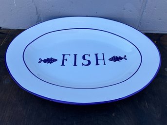 Blue And White Fish Platter