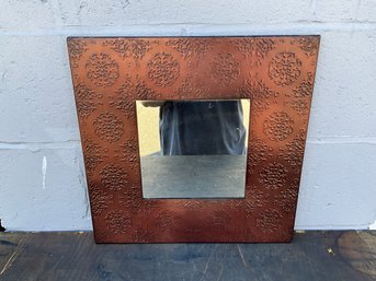 Decorative Stamped Tin Mirror