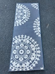 71 X 26 Blue And White Rug Runner