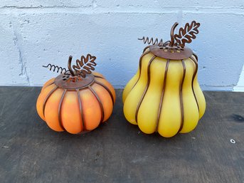 Decorative Pumpkin And Gourd Candle Votive