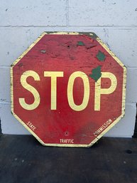 Vintage Wood Stop Sign