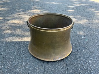 Large Copper Double Handled Cauldron