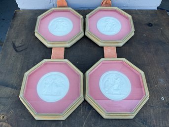 Mid Century Set Of Four Relief-Moulded Plaques After Bertel Thorvaldsen