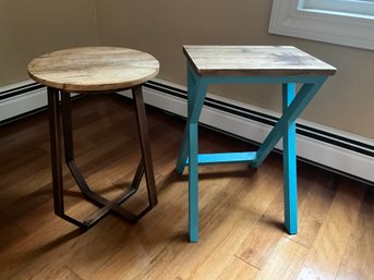 (2) Contemporary End Tables