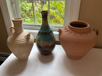 (3) Decorative Vases