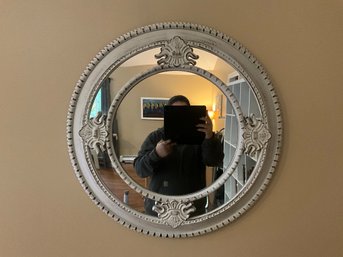 Round Wood Mirror