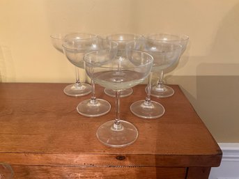 (6) Wide Champagne Glasses