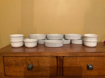 Grouping Of White Baking Dishes Incl. CorningWare