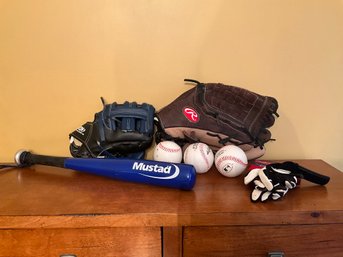 Grouping Of Baseball Items