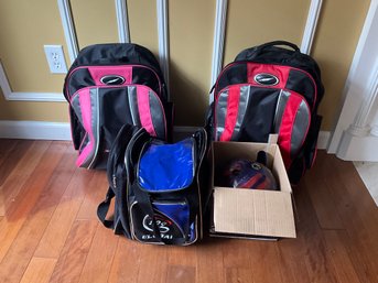 Grouping Of Bowling Balls And Bags