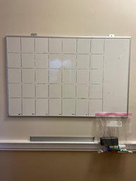 Dry Erase Board Incl. Markers And Eraser