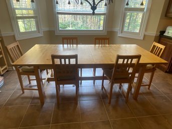 IKEA Pine Farmhouse Dining Table And Chairs