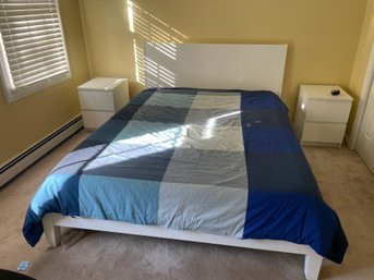 IKEA White Frame QUEEN Size Bed