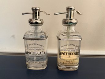 Pair Of Apothecary Soap Dispensers