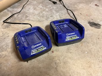 (2) Kobalt Battery Chargers