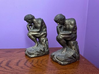 Pair Of Bronze-tone Book Ends