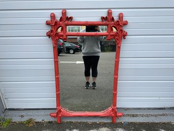 Vintage Faux Bamboo Mirror