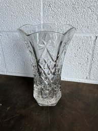 Flared Edge Glass Flower Vase