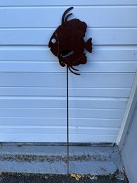 Metal Fish Cutout Garden Stake