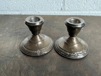 Sterling Silver Weighted Candlesticks