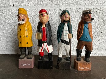 Grouping Of Wood Carved Decorative Sailors