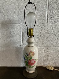 Vintage Ceramic Floral Lamp