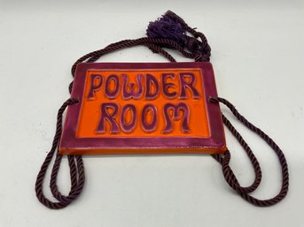 Ceramic Powder Room Sign