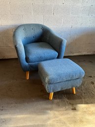 Upholstered Chair And Ottoman