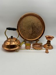 Grouping Of Coppercraft Guild Decorative Items