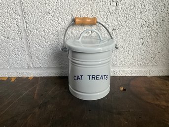 Tin Cat Treats Canister