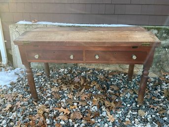 Country Primitive Pine Drop Leaf Table