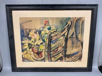 Vintage Still Life Watercolor Painting