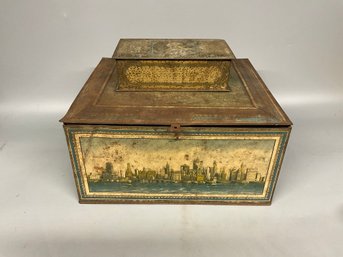 (2) Antique Tin Boxes