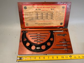 Minty Starrett No.244 Micrometer Caliper Set A. 2 Inch-6 Inch Range