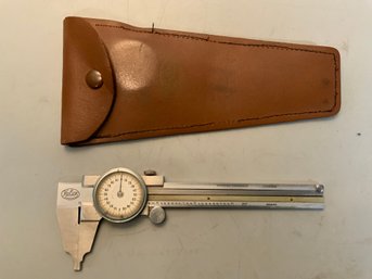 Helios 4 Dial Vernier Caliper W/original Leather Case