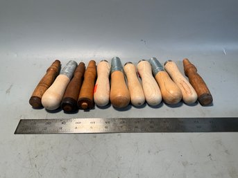 Grouping Of Wooden File And Socket Chisel Replacement Handles